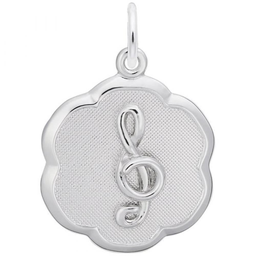 Treble Clef Charm / Sterling Silver