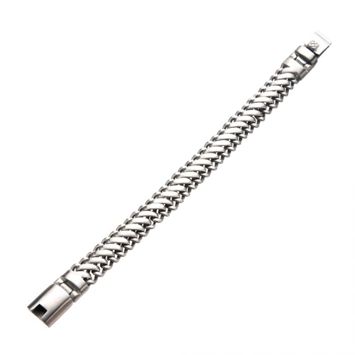 Matte Stainless Steel Big Double Chain Bracelet | INOX