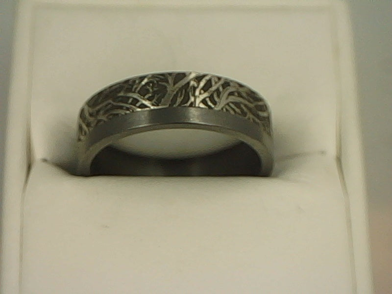 Enchanted Forest Band | Tantalum and 14K White Gold
