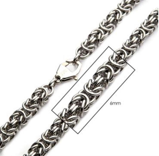 6mm Steel King Byzantine Chain | 22" | INOX