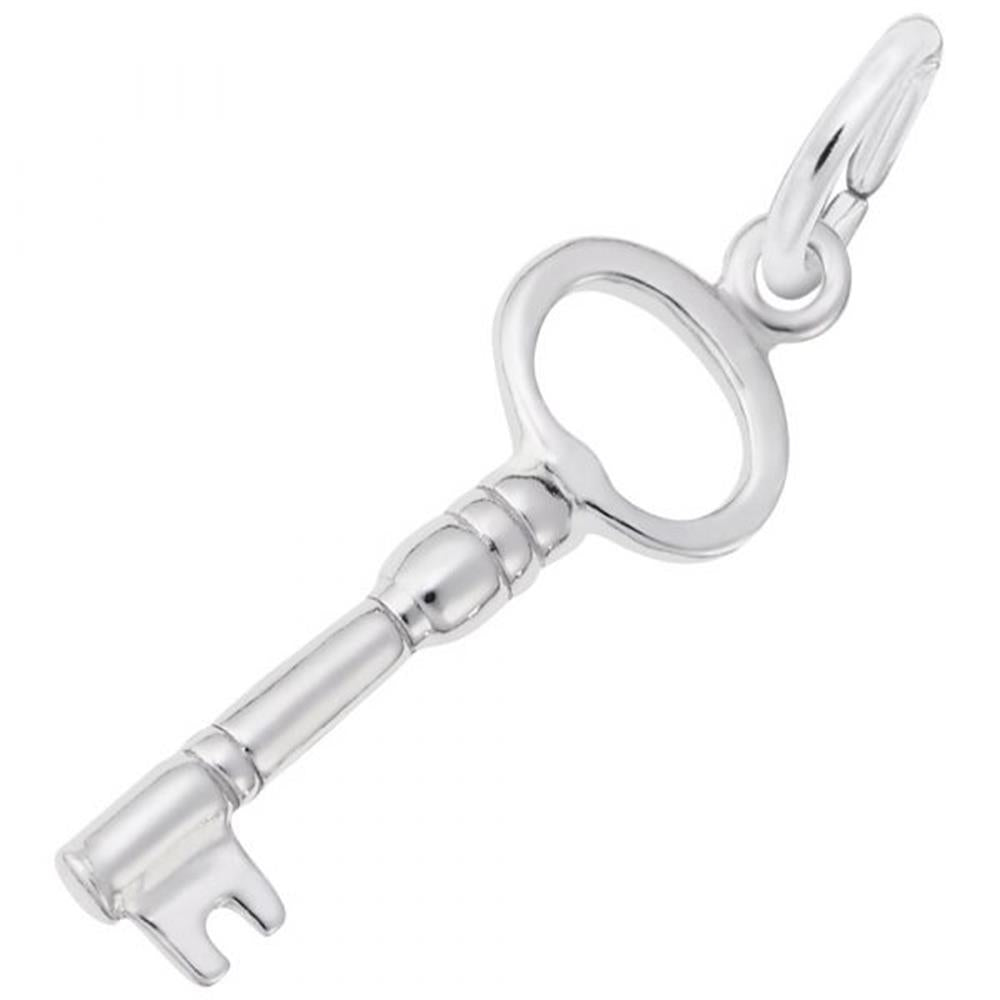 Skeleton Key Charm / Sterling Silver