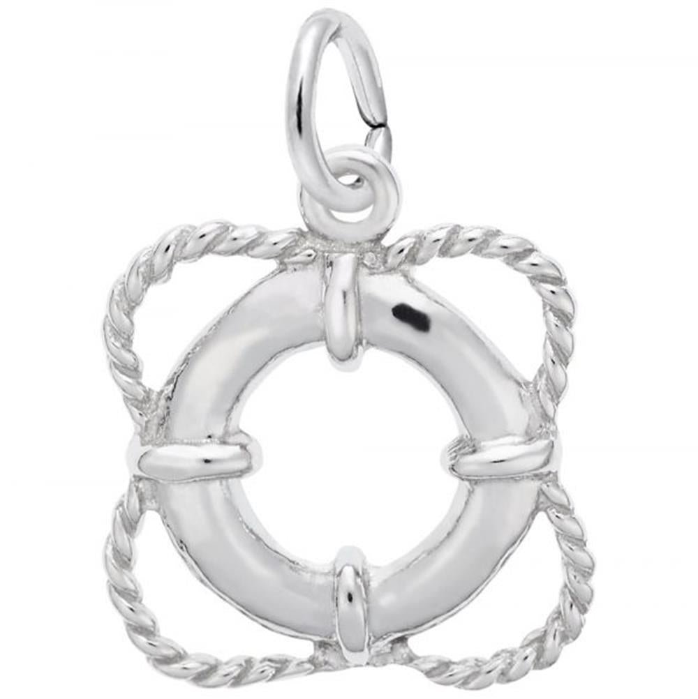 Life Preserver Charm / Sterling Silver