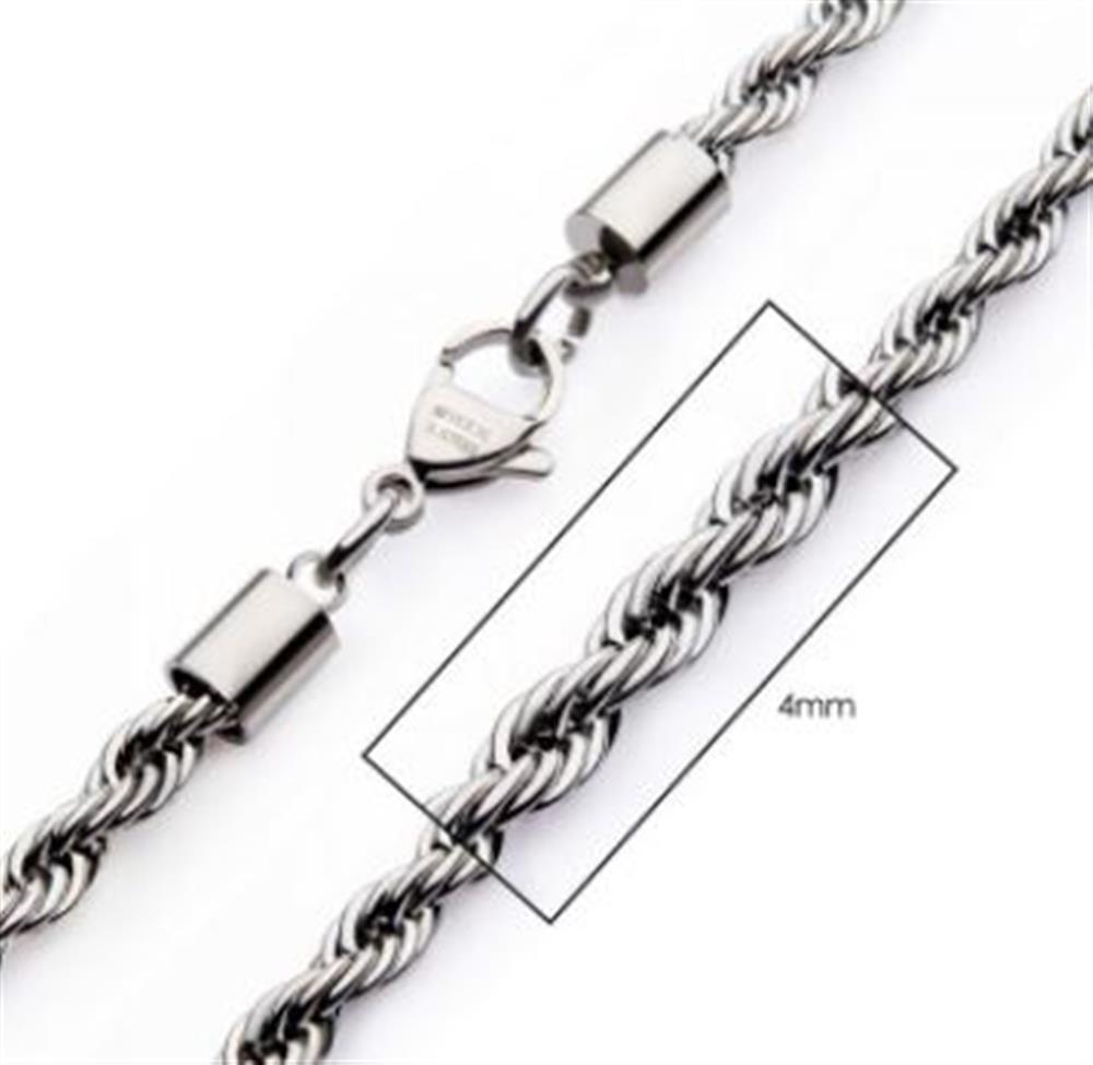 4mm Steel Rope Chain | 20" | INOX