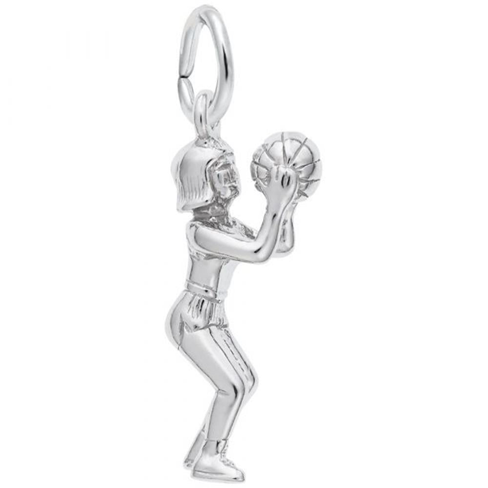 Shootin’ Hoops Charm / Sterling Silver