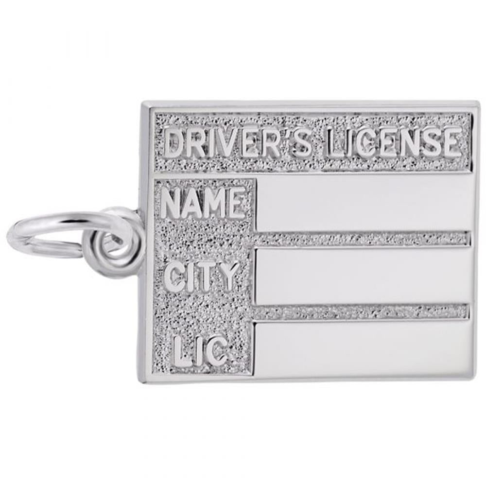 Drivers License Charm / Sterling Silver