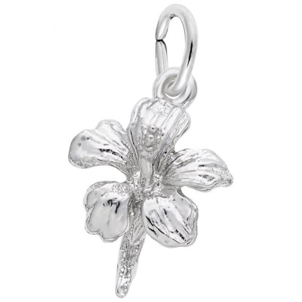 Hibiscus - Sterling Silver Charm