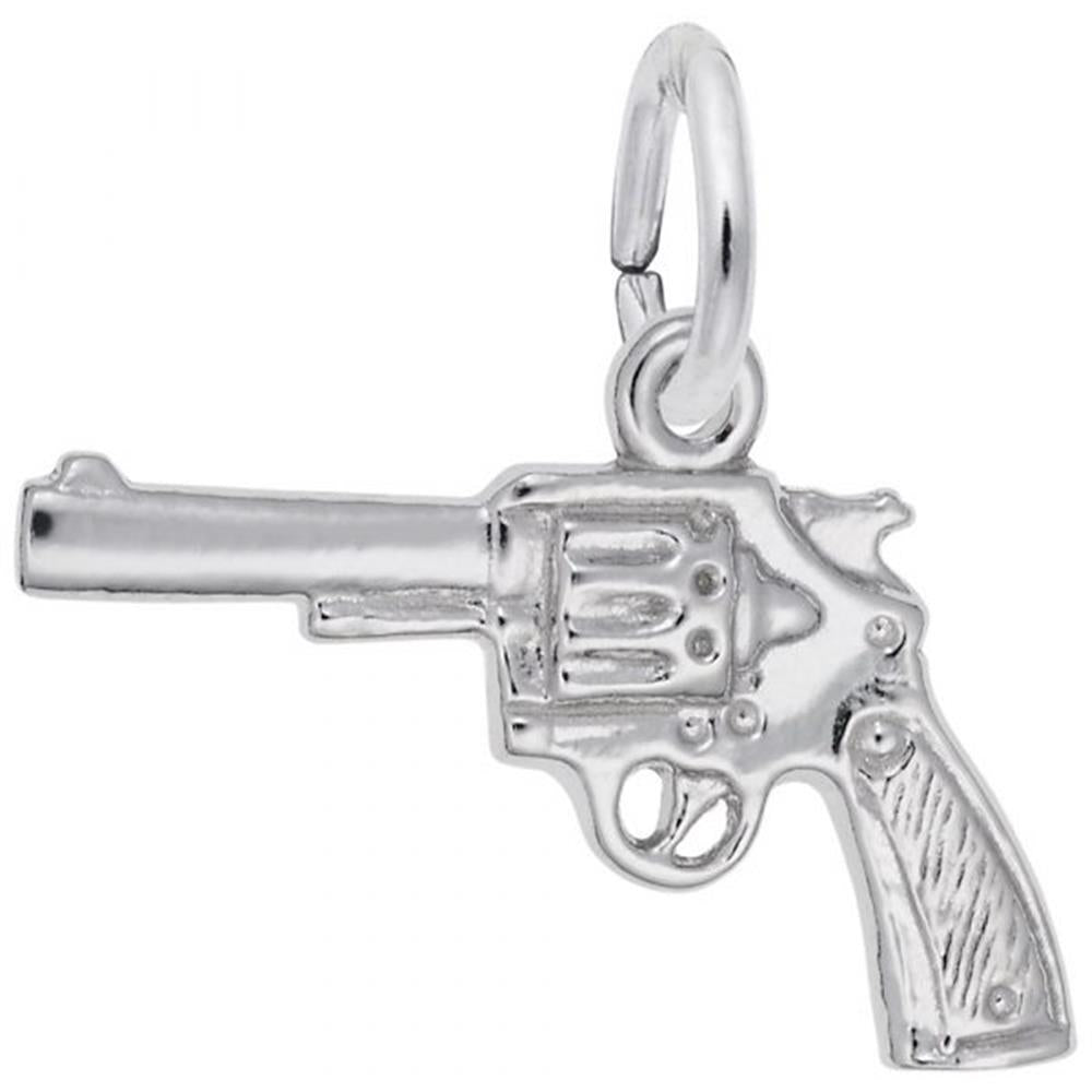 Revolver Gun Charm / Sterling Silver