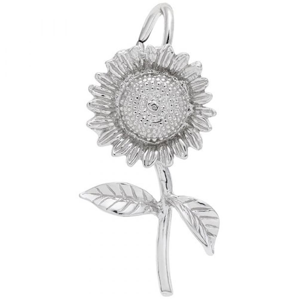 Sunflower Charm / Sterling Silver