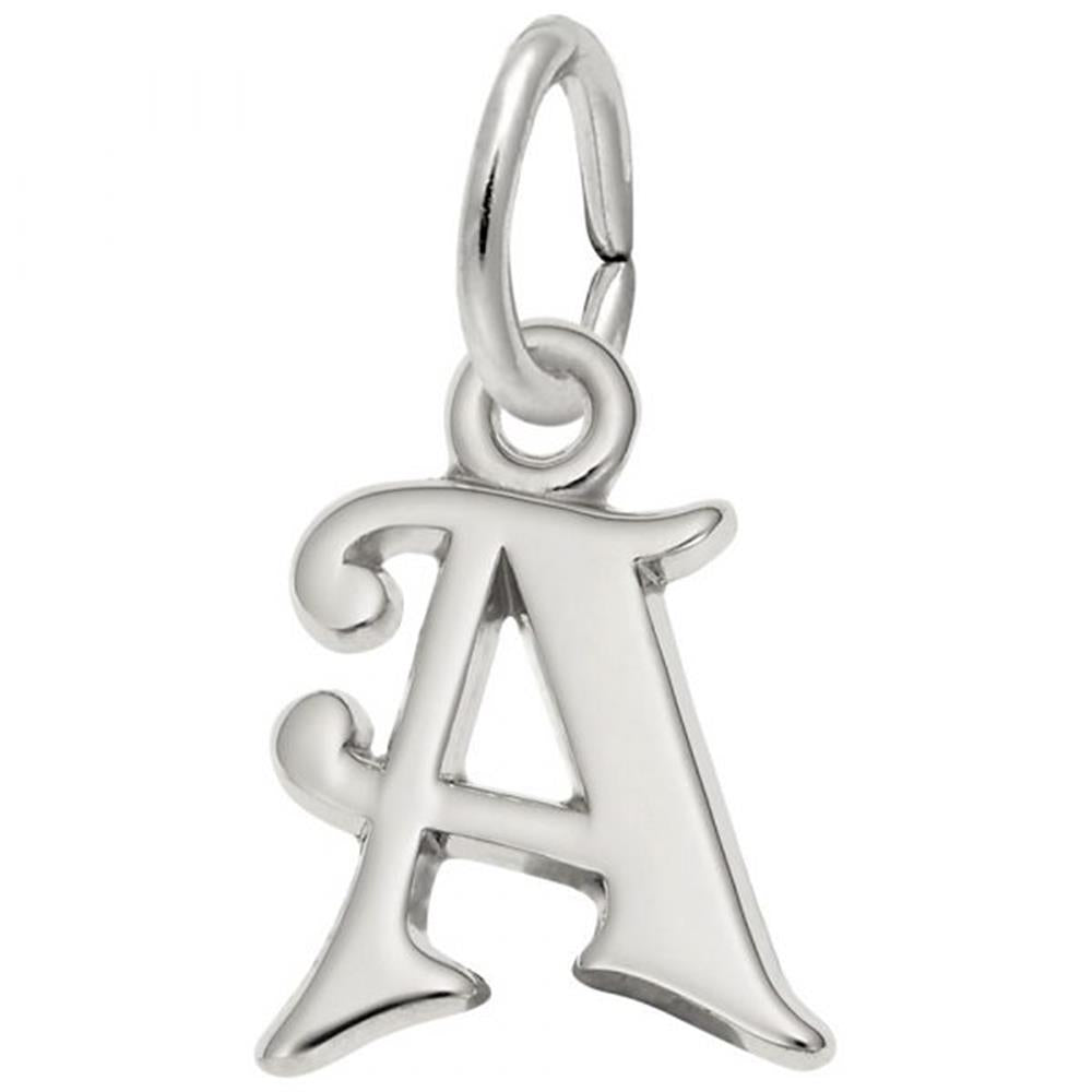 Sterling Silver Letter Charm / Sterling Silver