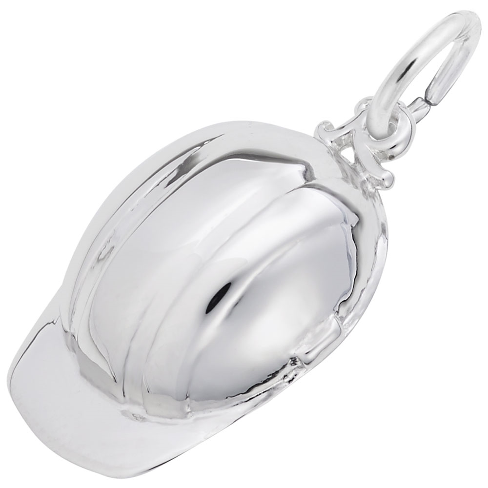 Construction Hat - Sterling Silver Charm