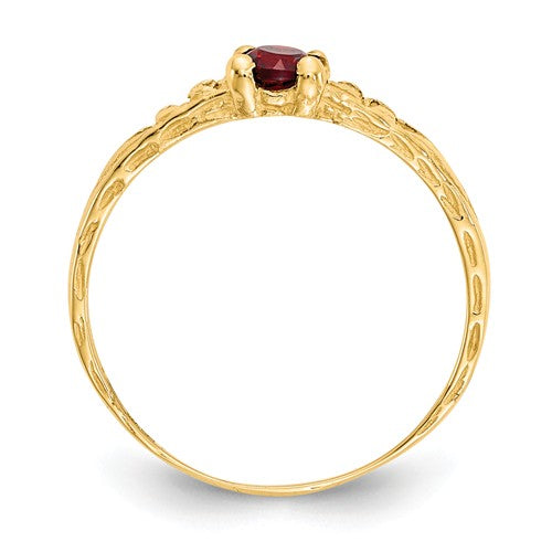 Buy Baby Jewelry | January / Garnet | Baby Ring | 14K Yellow Gold | Madi K | Shop Madi K only at Avonlea Jewelry.