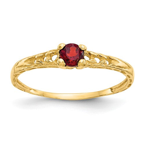 Buy Baby Jewelry | January / Garnet | Baby Ring | 14K Yellow Gold | Madi K | Shop Madi K only at Avonlea Jewelry.