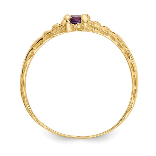 Buy Baby Jewelry | February / Amethyst | Baby Ring | 14K Yellow Gold | Madi K | Shop Madi K only at Avonlea Jewelry.