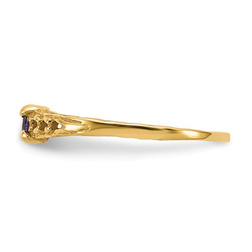 Buy Baby Jewelry | February / Amethyst | Baby Ring | 14K Yellow Gold | Madi K | Shop Madi K only at Avonlea Jewelry.