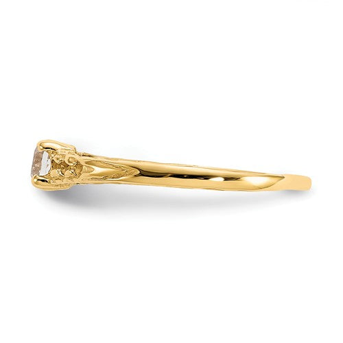 Buy Baby Jewelry | April / White Topaz Baby Ring | 14K Yellow Gold | Madi K | Shop Madi K only at Avonlea Jewelry.
