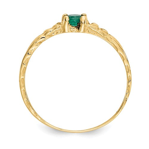 Buy Baby Jewelry | May / Emerald | Baby Ring | 14K Yellow Gold | Madi K | Shop Madi K only at Avonlea Jewelry.
