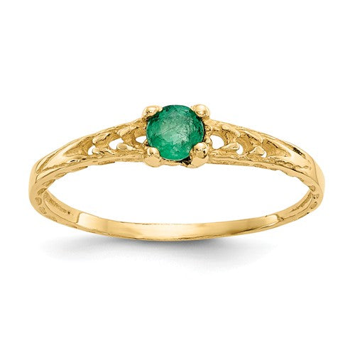 Buy Baby Jewelry | May / Emerald | Baby Ring | 14K Yellow Gold | Madi K | Shop Madi K only at Avonlea Jewelry.