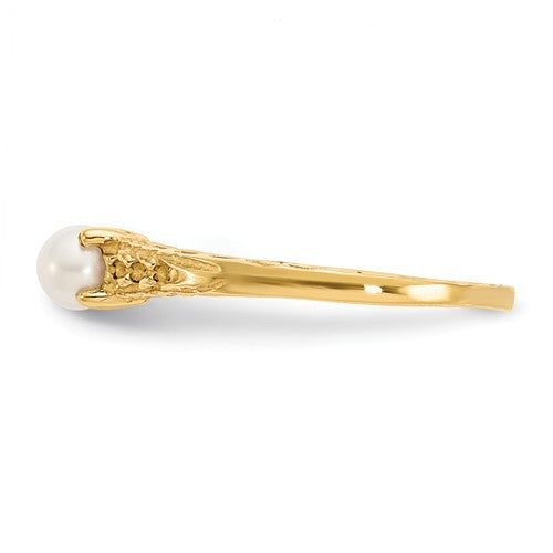 Buy Baby Jewelry | June / Freshwater Pearl | Baby Ring | 14K Yellow Gold | Madi K | Shop Madi K only at Avonlea Jewelry.