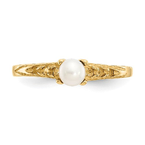 Buy Baby Jewelry | June / Freshwater Pearl | Baby Ring | 14K Yellow Gold | Madi K | Shop Madi K only at Avonlea Jewelry.