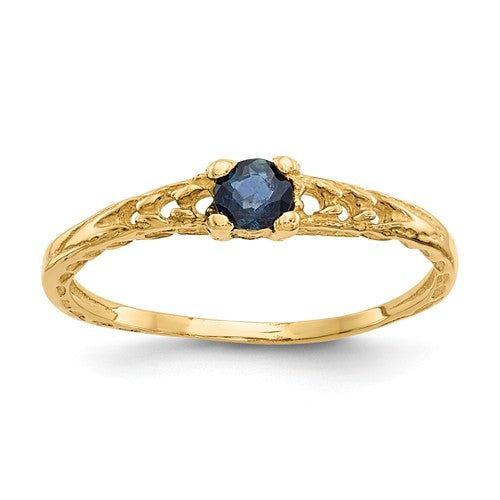 Buy Baby Jewelry | September / Sapphire | Baby Ring | 14K Yellow Gold | Madi K | Shop Madi K only at Avonlea Jewelry.