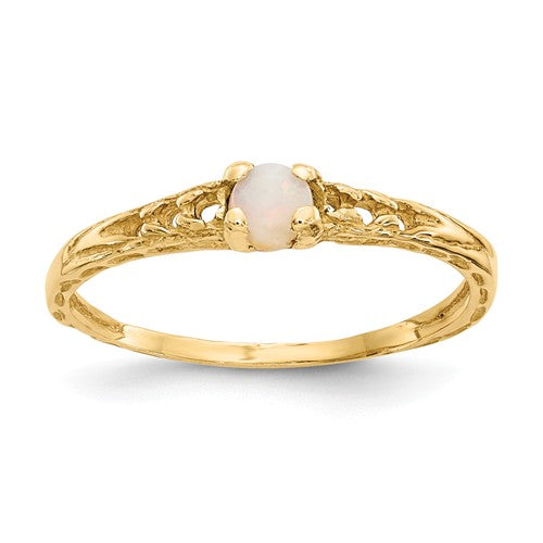 Buy Baby Jewelry | October / Opal | Baby Ring | 14K Yellow Gold | Madi K | Shop Madi K only at Avonlea Jewelry.
