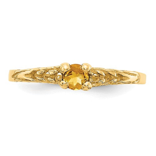 Buy Baby Jewelry | November / Citrine | Baby Ring | 14K Yellow Gold | Madi K | Shop Madi K only at Avonlea Jewelry.