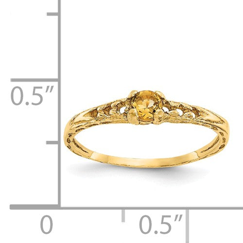 Buy Baby Jewelry | November / Citrine | Baby Ring | 14K Yellow Gold | Madi K | Shop Madi K only at Avonlea Jewelry.