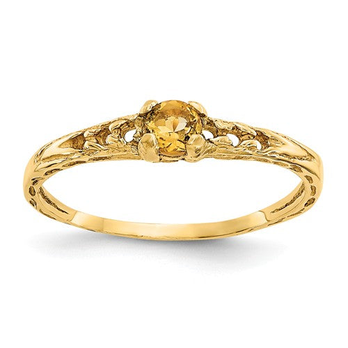 Buy Baby Jewelry | November / Citrine | Baby Ring | 14K Yellow Gold | Madi K | Shop Madi K only at Avonlea Jewelry.