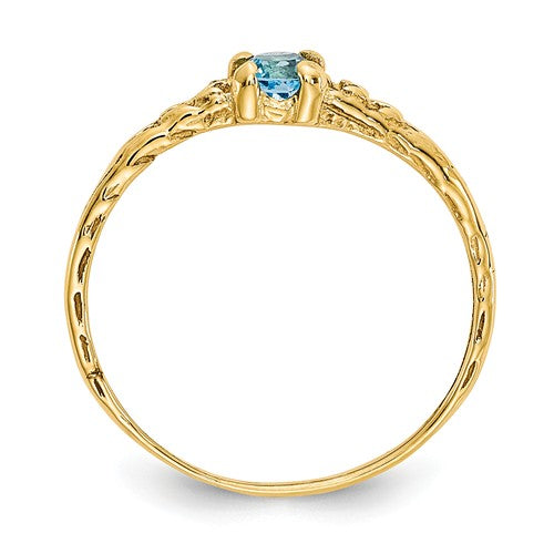 Buy Baby Jewelry | December / Blue Topaz Baby Ring | 14K Yellow Gold | Madi K | Shop Madi K only at Avonlea Jewelry.