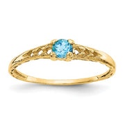 Buy Baby Jewelry | December / Blue Topaz Baby Ring | 14K Yellow Gold | Madi K | Shop Madi K only at Avonlea Jewelry.