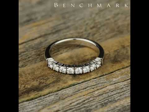 14K White Gold .4800ctw Round Cut Diamond Anniversary Band | Benchmark Rings
