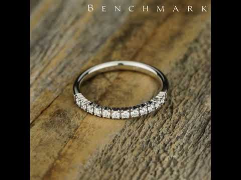 14K White Gold 0.24cts Lab Grown Diamond French Set Band | Benchmark Rings
