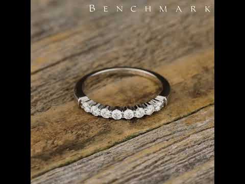 14K White Gold 0.32cts Lab Grown Diamond Shared Prong Set Band | Benchmark Rings