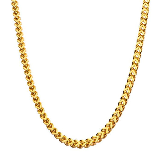 4mm 18K Gold Plated Franco Chain | 24" | INOX