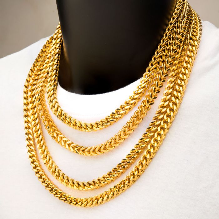 6mm 18K Gold Plated Franco Chain | 22" | INOX