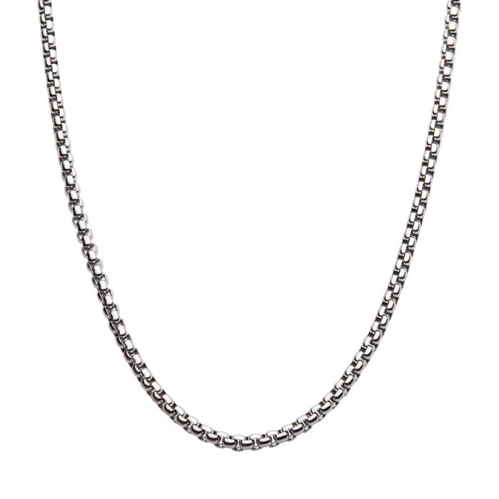 4mm Steel Bold Box Chain Necklace | 20 " | INOX