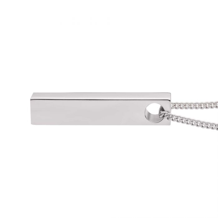 The Monolith Engravable Pendant with Chain | INOX